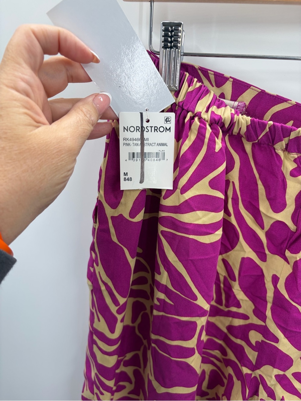 NWT Nordstrom Rack Abstract Graphic Print Palazzo Wide Leg Pants M - Picture 4 of 9